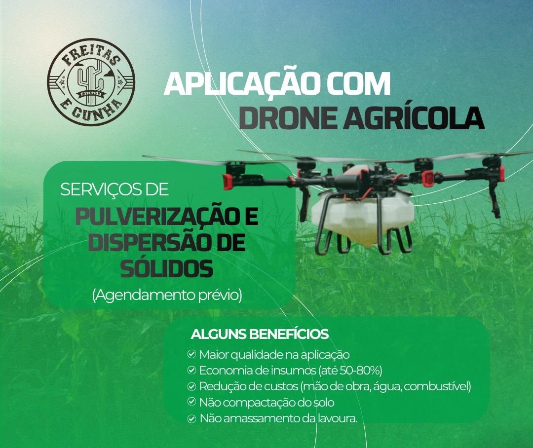 Informativo oficial do Drone Agrícola da Fazenda Freitas e Cunha